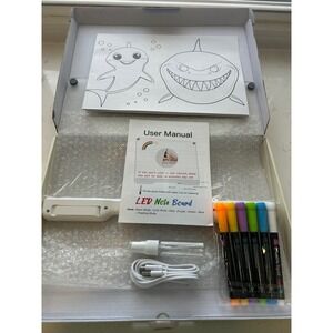 LED Note Board Whiteboard with Markers USB Charging for Drawing Writing 16"